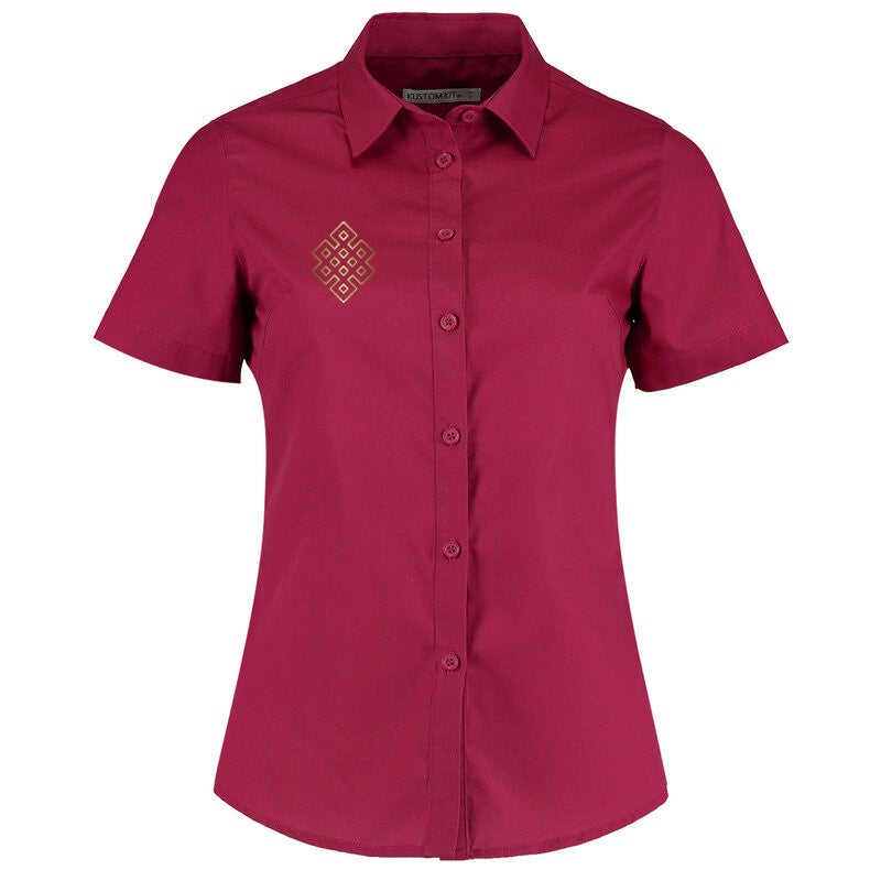 LADIES TAILORED FIT POPLIN SHORT SLEEVE SHIRT