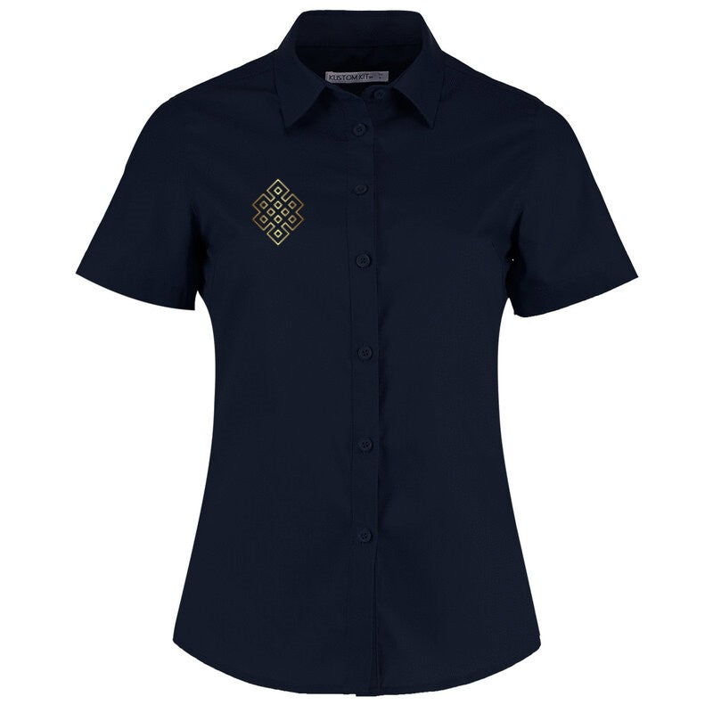 LADIES TAILORED FIT POPLIN SHORT SLEEVE SHIRT