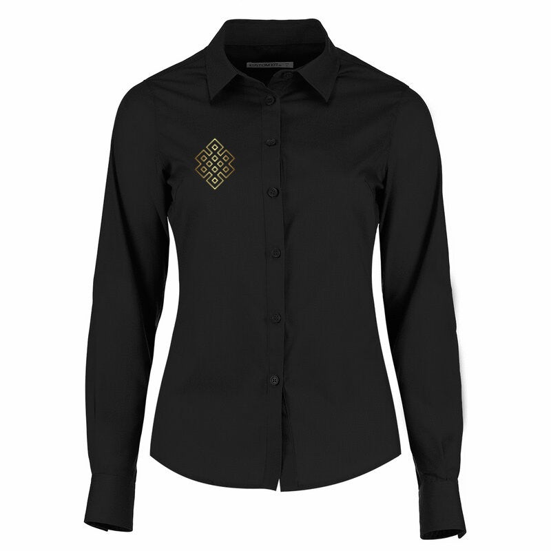 LADIES TAILORED FIT POPLIN LONG SLEEVE SHIRT