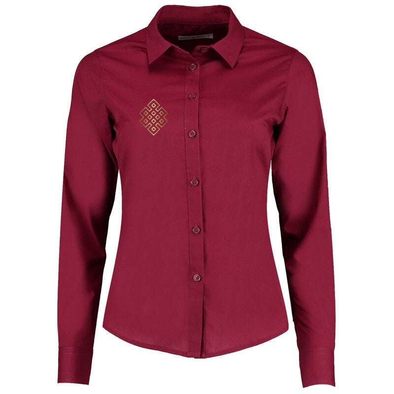 LADIES TAILORED FIT POPLIN LONG SLEEVE SHIRT