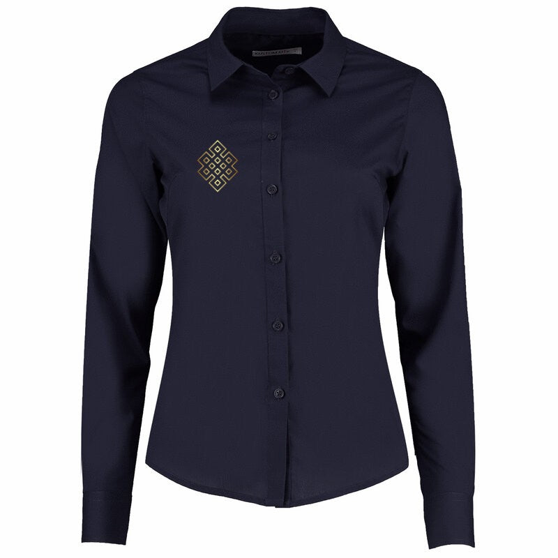 LADIES TAILORED FIT POPLIN LONG SLEEVE SHIRT