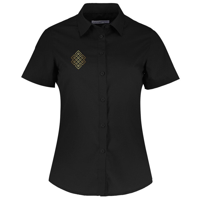 LADIES TAILORED FIT POPLIN SHORT SLEEVE SHIRT